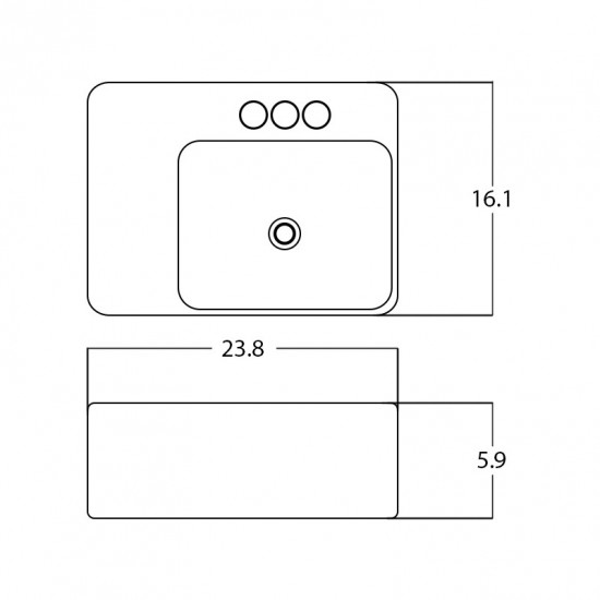 23.8-in. W Bathroom Vessel Sink_AI-28304