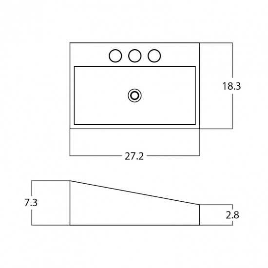 27.2-in. W Bathroom Vessel Sink_AI-28347