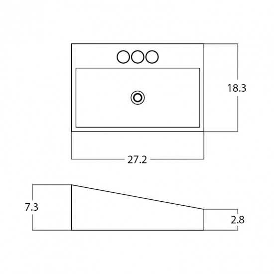 27.2-in. W Bathroom Vessel Sink_AI-28314