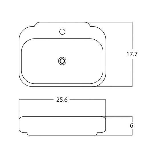 25.6-in. W Bathroom Vessel Sink_AI-28207