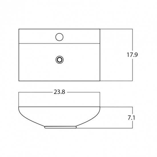 23.8-in. W Bathroom Vessel Sink_AI-28410