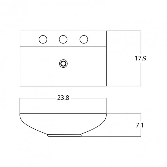 23.8-in. W Bathroom Vessel Sink_AI-28498