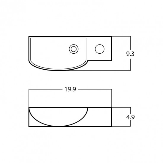 19.9-in. W Bathroom Vessel Sink_AI-28590