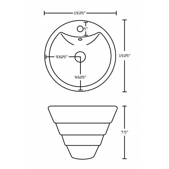 19.25-in. W Bathroom Vessel Sink Set_AI-14918