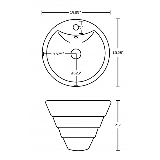 19.25-in. W Bathroom Vessel Sink Set_AI-14919