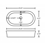 25.25-in. W Bathroom Vessel Sink Set_AI-15388
