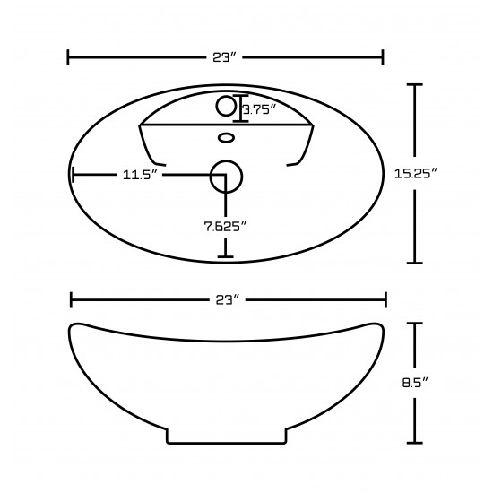 23-in. W Bathroom Vessel Sink Set_AI-15404