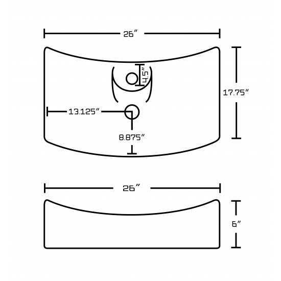 26-in. W Bathroom Vessel Sink Set_AI-15413