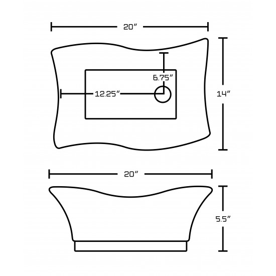 20-in. W Bathroom Vessel Sink Set_AI-17836