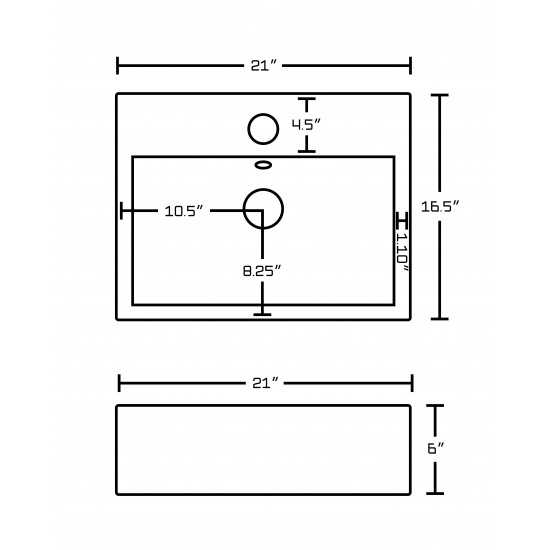 21-in. W Bathroom Vessel Sink Set_AI-14822