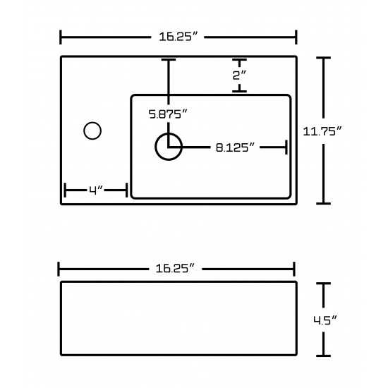 16.25-in. W Bathroom Vessel Sink Set_AI-15201