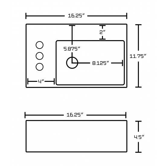 16.25-in. W Bathroom Vessel Sink Set_AI-14847