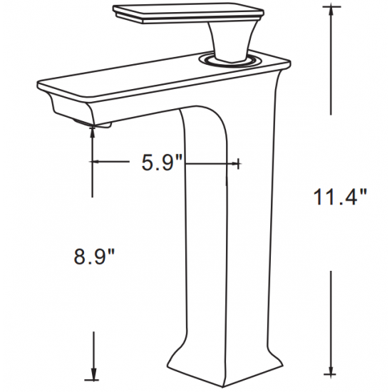 22-in. W Bathroom Vessel Sink Set_AI-17904