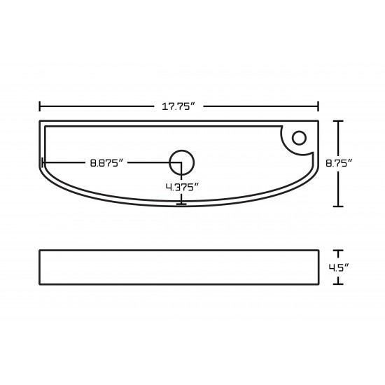 17.75-in. W Bathroom Vessel Sink Set_AI-15282