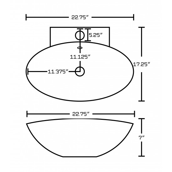 22.75-in. W Bathroom Vessel Sink Set_AI-17938
