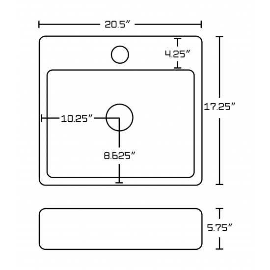 20.5-in. W Bathroom Vessel Sink Set_AI-26358
