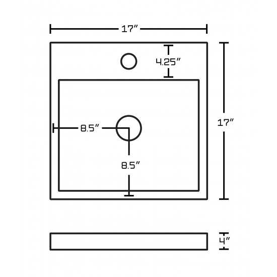 17-in. W Bathroom Vessel Sink Set_AI-18008