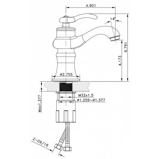 18-in. W Bathroom Vessel Sink Set_AI-18015