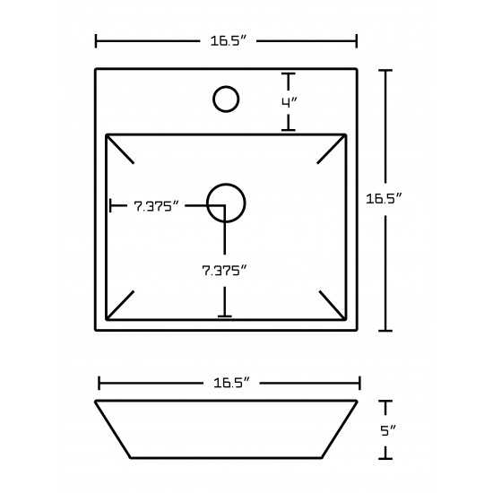 16.5-in. W Bathroom Vessel Sink Set_AI-18029