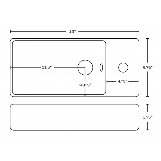 19-in. W Bathroom Vessel Sink Set_AI-26394