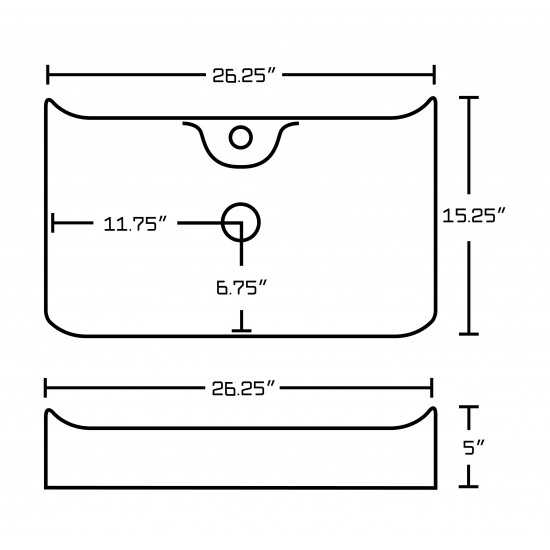 26.25-in. W Bathroom Vessel Sink Set_AI-26397