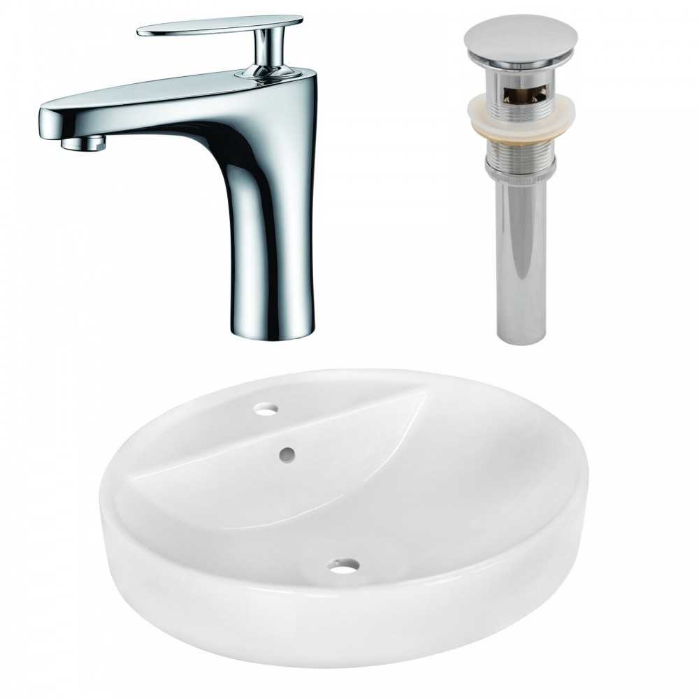 18.1-in. W Bathroom Vessel Sink Set_AI-26403