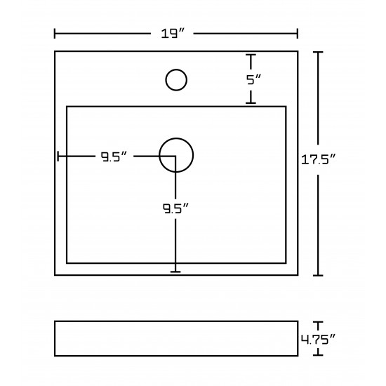 19-in. W Bathroom Vessel Sink Set_AI-22449