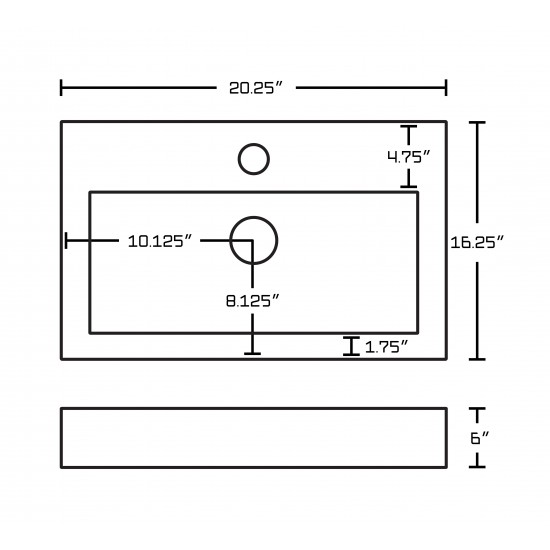 20.25-in. W Bathroom Vessel Sink Set_AI-22504