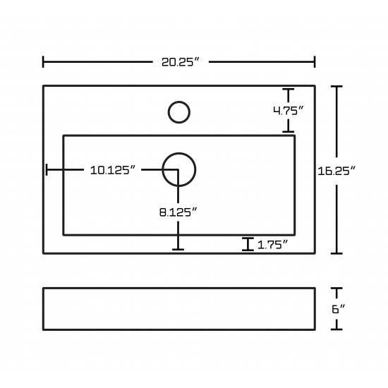 20.25-in. W Bathroom Vessel Sink Set_AI-22505