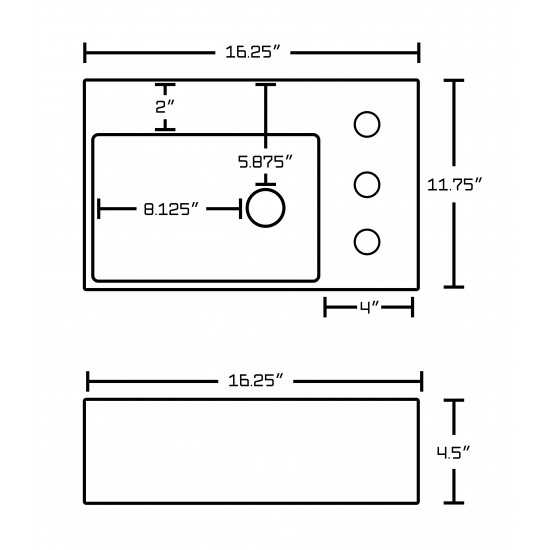 16.25-in. W Bathroom Vessel Sink Set_AI-22566