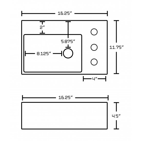 16.25-in. W Bathroom Vessel Sink Set_AI-26529