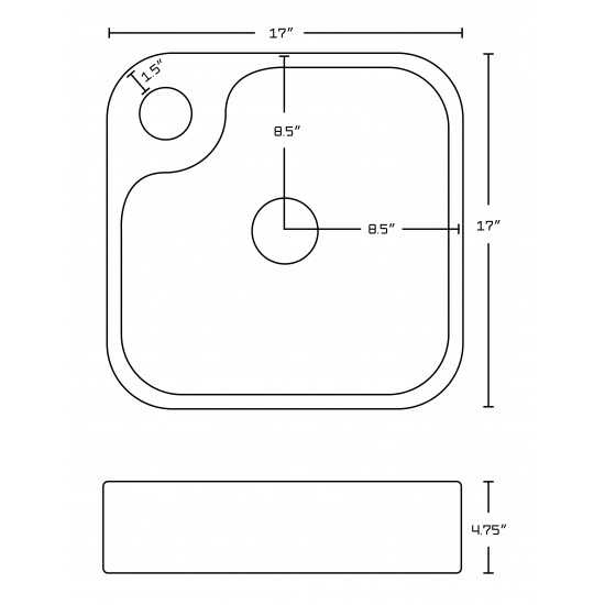 17-in. W Bathroom Vessel Sink Set_AI-22603