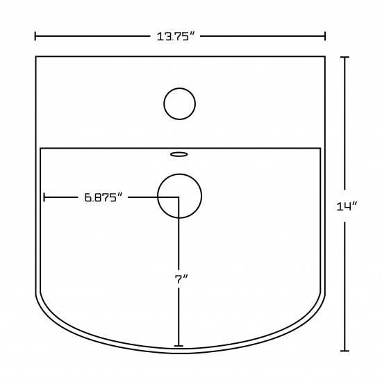 13.75-in. W Bathroom Vessel Sink Set_AI-26559