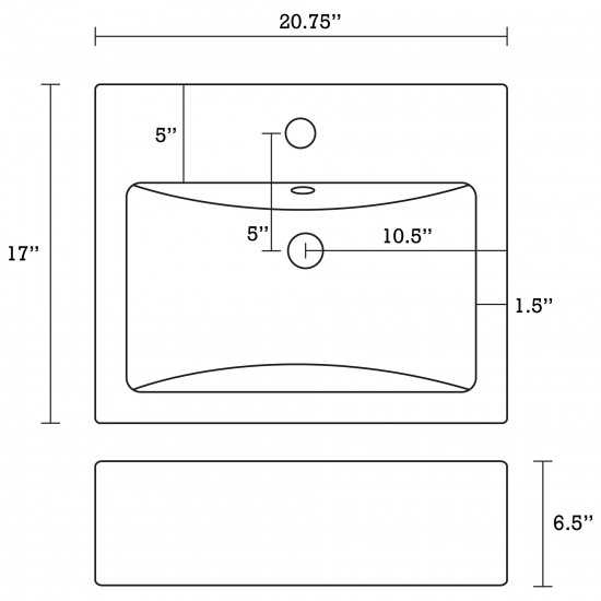 20.75-in. W Bathroom Vessel Sink Set_AI-22660