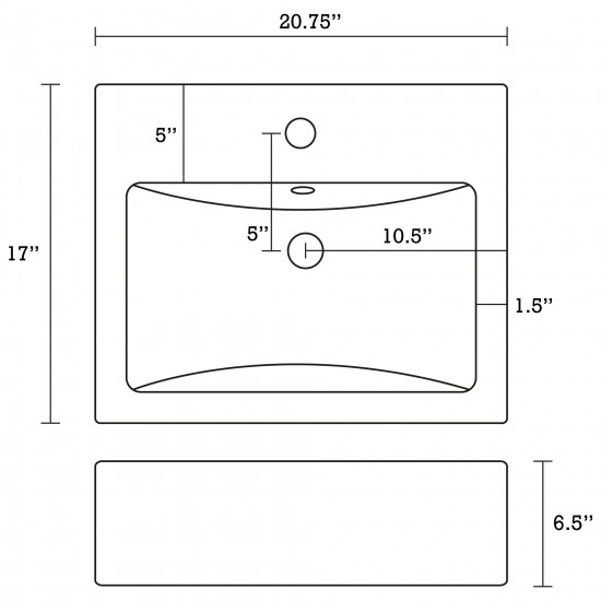 20.75-in. W Bathroom Vessel Sink Set_AI-26590