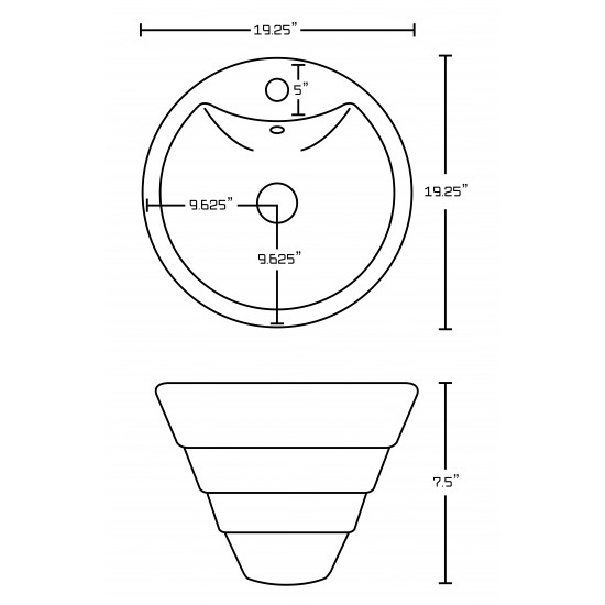 19.25-in. W Bathroom Vessel Sink Set_AI-30055