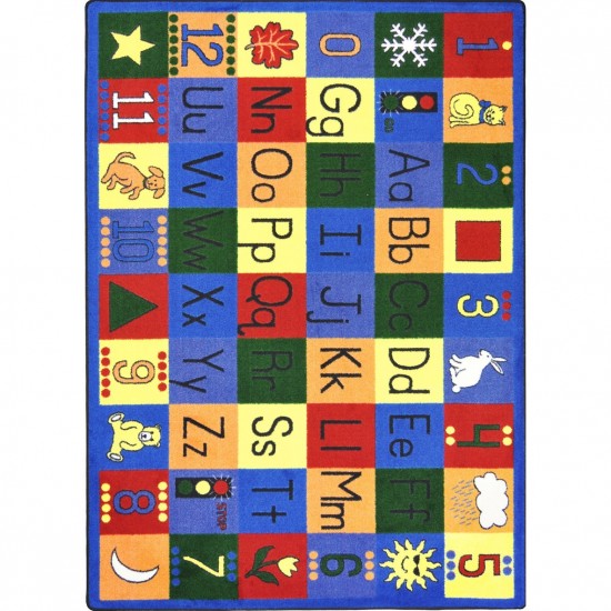 Around the Block 7'8" x 10'9" area rug in color Multi