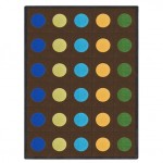 Lots of Dots 5'4" x 7'8" area rug in color Earthtone