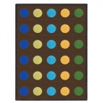 Lots of Dots 7'8" x 10'9" area rug in color Earthtone