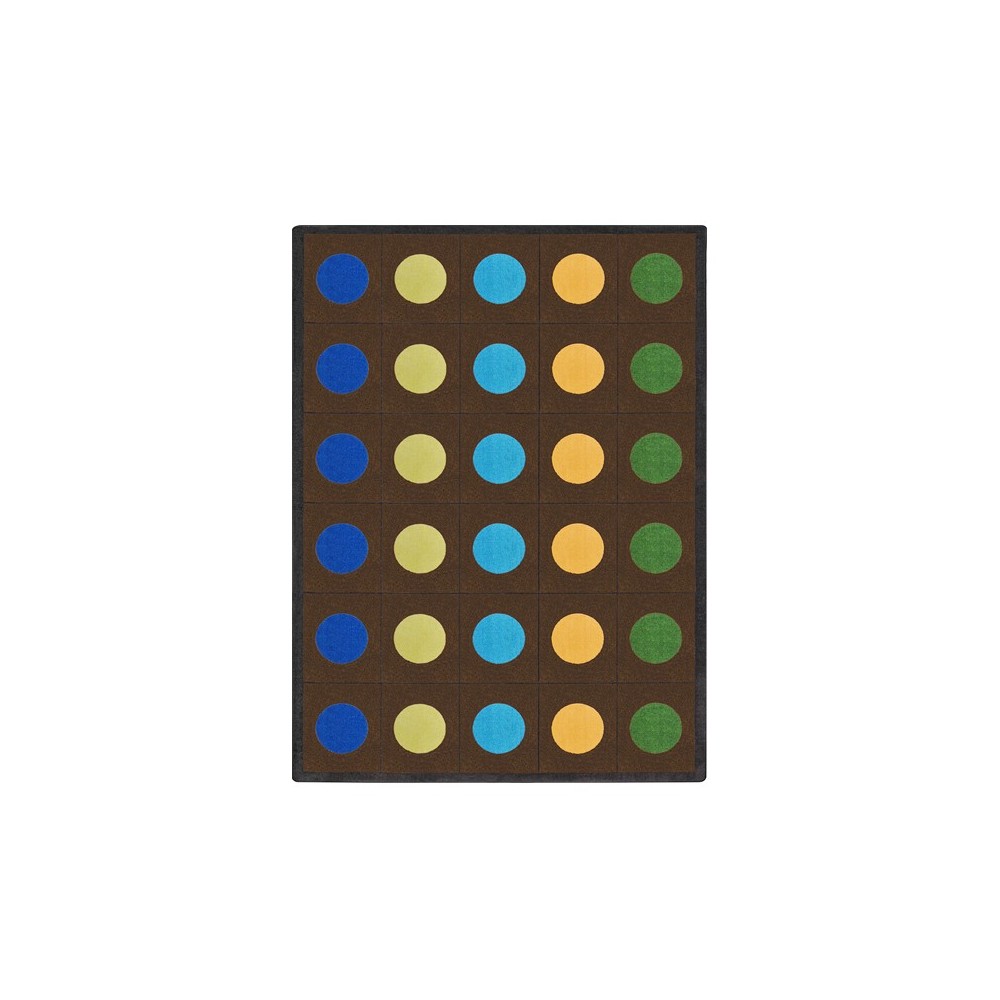 Lots of Dots 7'8" x 10'9" area rug in color Earthtone