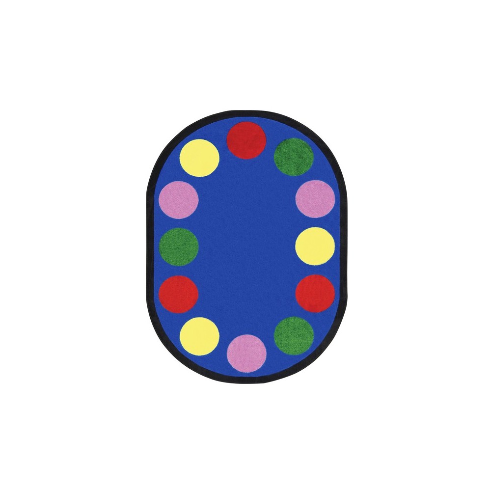 Lots of Dots 7'8" x 10'9" Oval area rug in color Multi