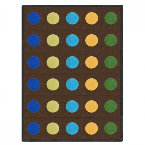 Lots of Dots 10'9" x 13'2" area rug in color Earthtone