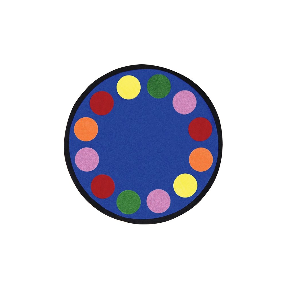 Lots of Dots 13'2" Round area rug in color Multi