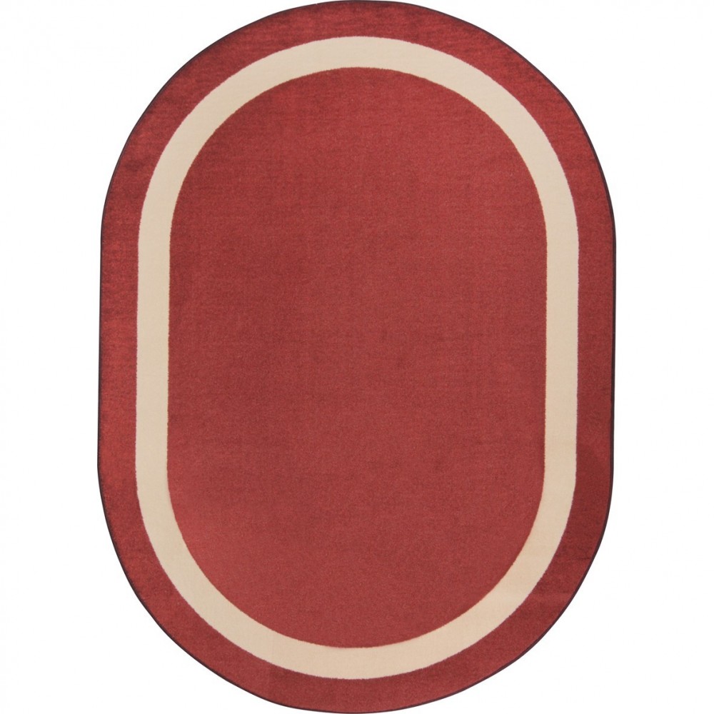 Portrait 5'4" x 7'8" Oval area rug in color Wine