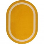 Portrait 5'4" x 7'8" Oval area rug in color Goldenrod