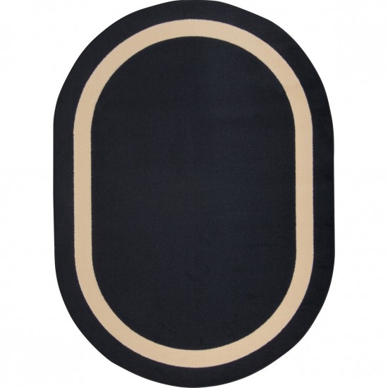 Portrait 5'4" x 7'8" Oval area rug in color Onyx