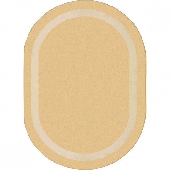 Portrait 5'4" x 7'8" Oval area rug in color Sandstone