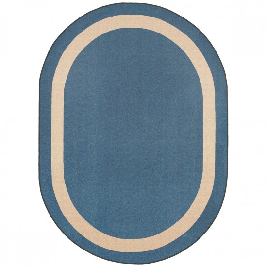 Portrait 5'4" x 7'8" Oval area rug in color Seaside