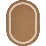 Portrait 7'8" x 10'9" Oval area rug in color Mocha