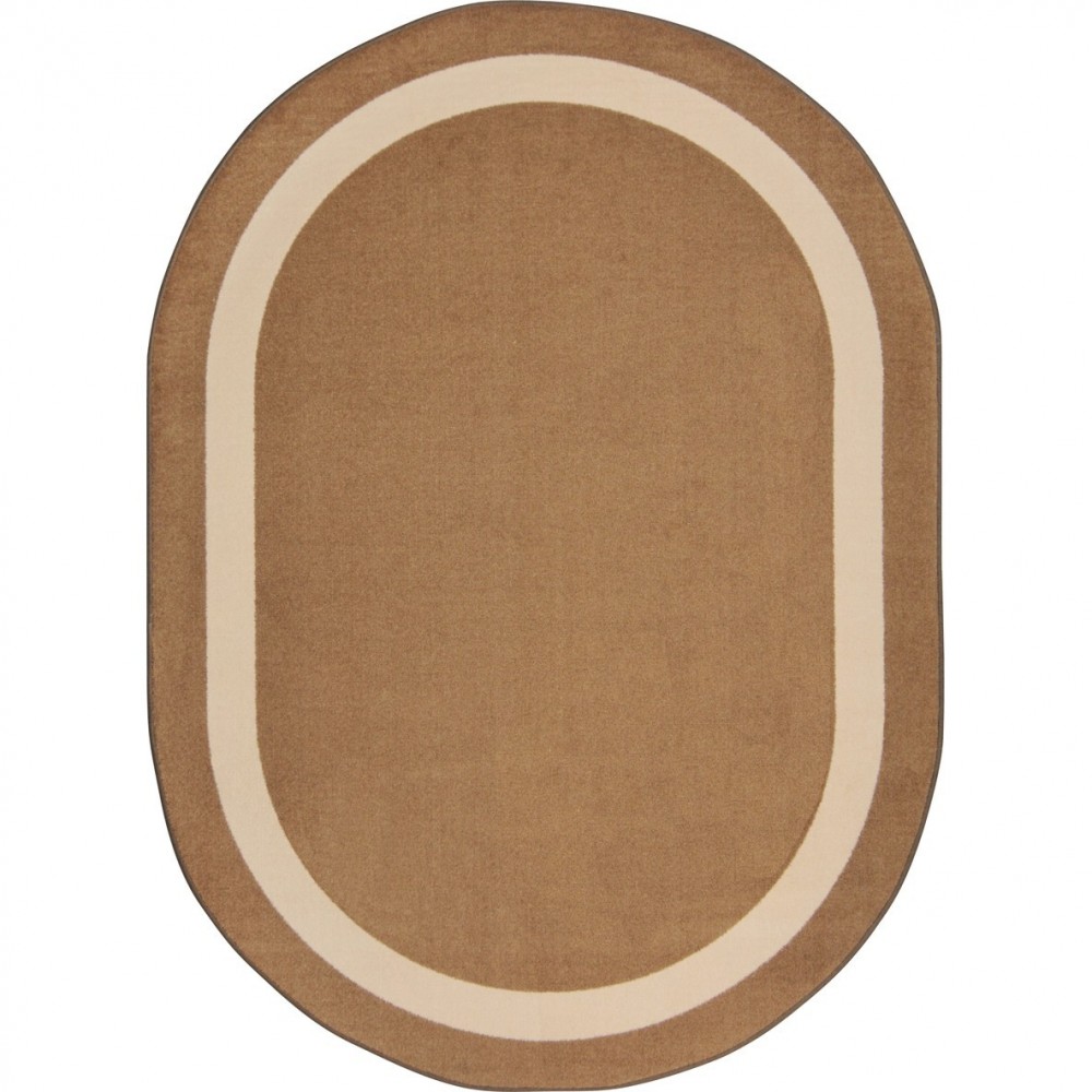 Portrait 7'8" x 10'9" Oval area rug in color Mocha